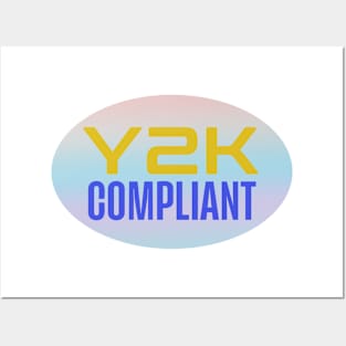 Y2K Compliant Sticker millennium bug Year 2000 Posters and Art